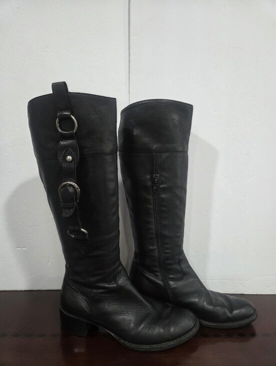 Frye Shoes - Frye Black Women's Tall Leather Boots Sz.36,5 Italy